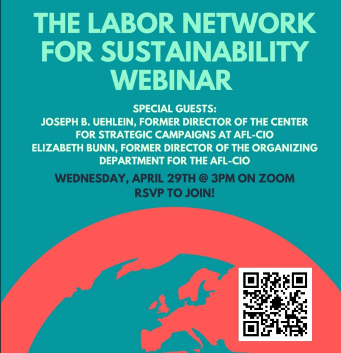 MaryPIRG's tweet photo. Sad #EarthDay2020 is over? It doesn't have to be! In celebration of #EarthMonth, join us for a Q&amp;A with Joe Uehlein and Elizabeth Bunn from the Labor Network for Sustainability!
RSVP: https://t.co/VZY1pSOE8a
@MaryPIRGLabor @LN4S 
#FossilFreeUMD
#ClimateJusticeNow https://t.co/Lm4GphwOGW