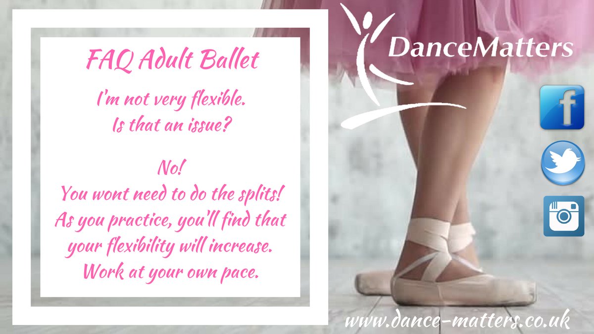 DanceMatters's tweet image. Thinking about joining #AdultBallet but not sure if it's right for you? We're continuing in lockdown via #Zoom and new dancers are welcome to join us. GET IN TOUCH!

I'll be posting answers to some FAQ about #Ballet for adults... #stayinworkout #danceathome 
#Royston