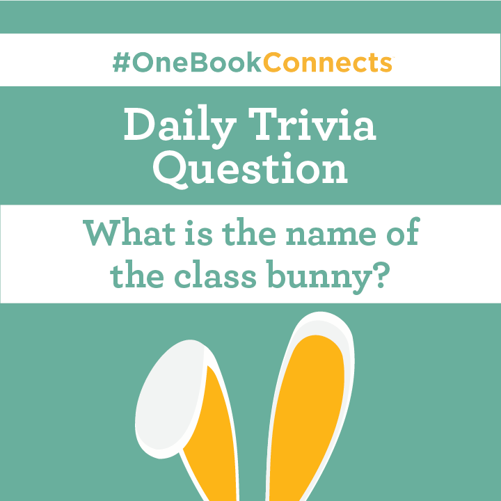 readtothem's tweet photo. Happy Thursday everyone!
Here's a little hint for today's trivia question - the bunny's name is one of the hidden words in our #OneBookConnects word search teaser from last week.
#ABoyCalledBAT https://t.co/reHjXu8iV6