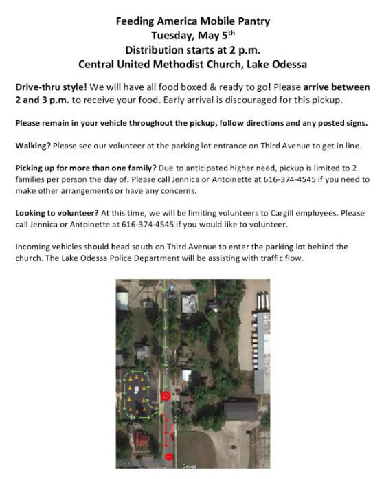 The community monthly food distribution will be taking place on Tuesday, May 5th behind Central United Methodist Church. Attached is a flyer with information. <a href="/LWVikings/">Lakewood Athletics</a> <a href="/Lakewood_AD/">Lakewood AD</a> <a href="/LakewoodPS/">Lakewood Schools</a> <a href="/wackywoodiez/">LHS Student Section</a> <a href="/LakeOCommLib/">LakeOLibrary</a> <a href="/lms_principal99/">LMS Principal</a> <a href="/kcarp111/">@kcarp11</a> @PrincipalLECC