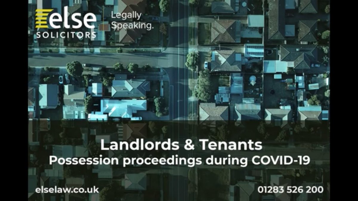 #LandlordAndTenant #Expert Rachel Greenway explains #PossessionProceedings during #COVID19 #Lockdown...

youtu.be/ohItzOEy99Y