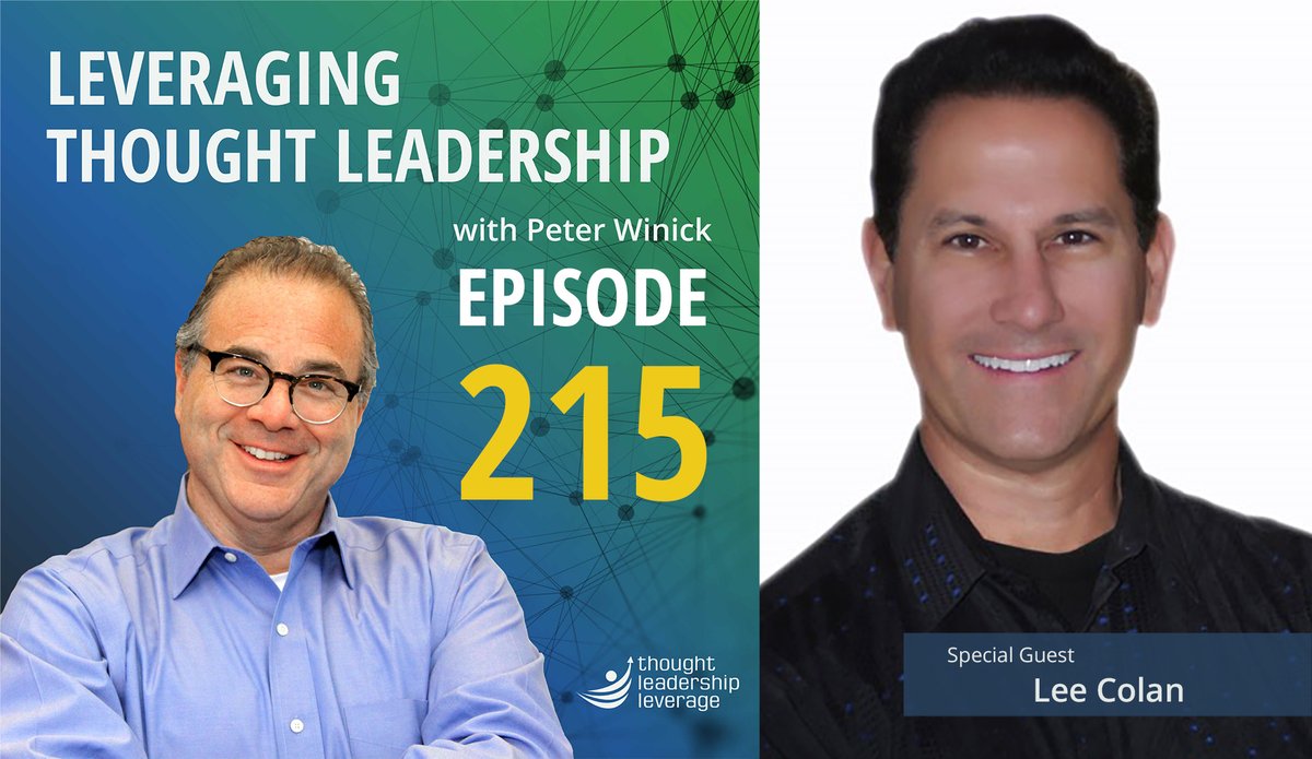 An interview with <a href="/LeeColan/">Lee J. Colan</a> about #ThoughtLeadership #speakership, creating a flexible, elegant model for your thought leadership, and how to #create actionable #insights for your audience. #Podcast
buff.ly/2VvGFuq