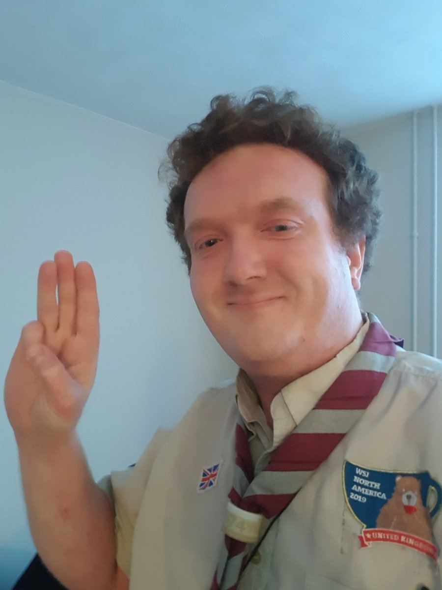 That's the promise renewed for St George's day! Well done Liz, great idea! 👏🏴󠁧󠁢󠁥󠁮󠁧󠁿👍(annoyingly there isn't a scout sign emoji...) @HertsScouts @CCHertsScouts