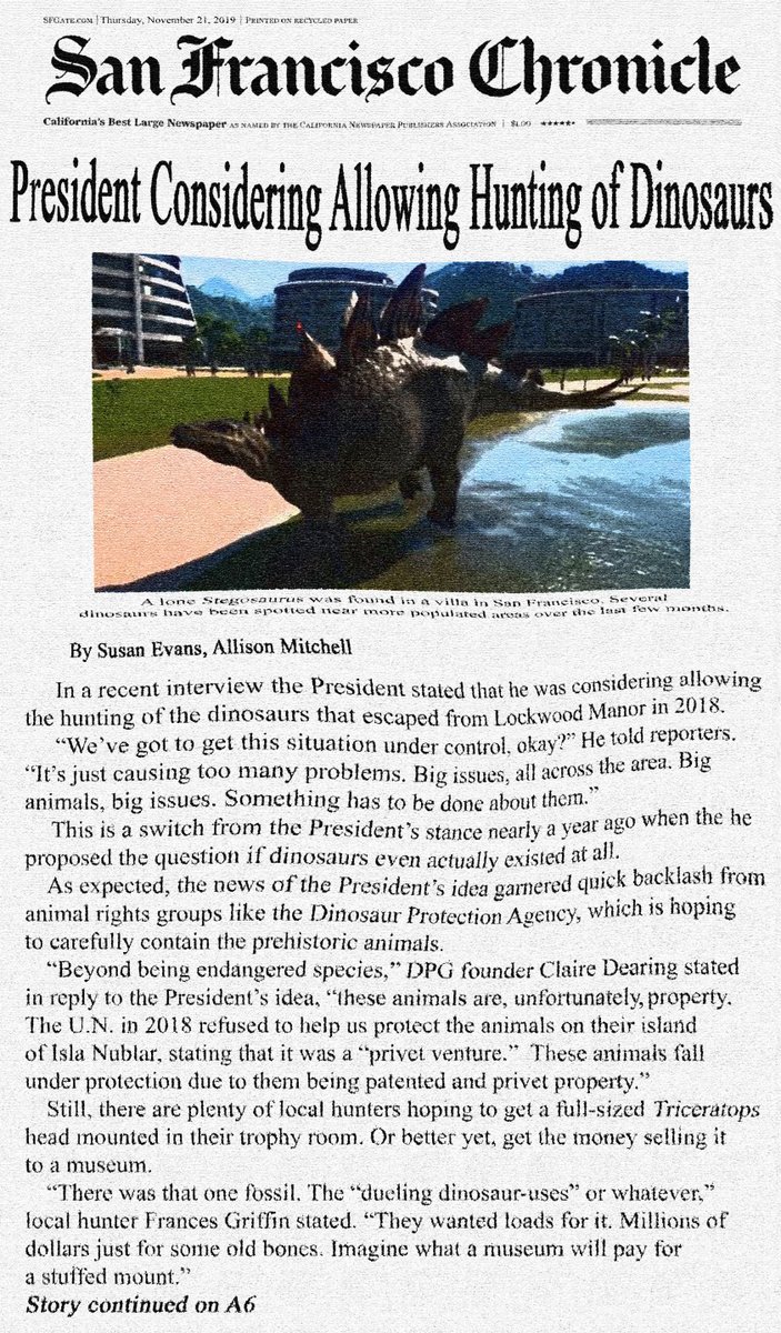 paleoguylevine's tweet photo. Stay in-the-know with all of the latest dinosaur sightings & reports at Aberrant Forms.
https://t.co/F7NeZ2XTDP
@JurassicWorld @DinoProtectGrp @UniversalEnt
#JurassicWorld #JurassicWorldDominion #Dinosaurs #BattleAtBigRock #JurassicPark #Sightings #AberrantForms https://t.co/k3Rc65Gekc
