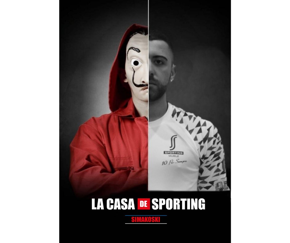 SportingMusile's tweet photo. 🏠 Sima! 🦁
#gm10persempre #futsal ⚽️ #calcioa5 #happy #lacasadepapel #cool #futsal #sportingmusile #team #work #progress #instamoment #photooftheday #chebanda https://t.co/jtLKwCZH58