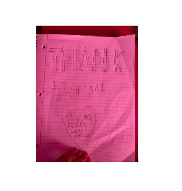 7th in a series of Thank You's made by my Ss to all #healthcareworkers for everything they are doing to help people with covid19. #ccsd93 #RDbulldogs #ProudToBeD93