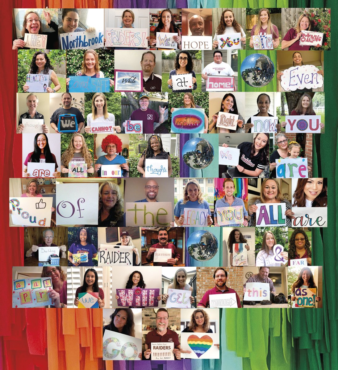 jpthorpe39's tweet photo. We are missing our kids.  A message from some of your teachers at @northbrookhigh #everychild #sbisd @SBISD https://t.co/6BokVcuWYy