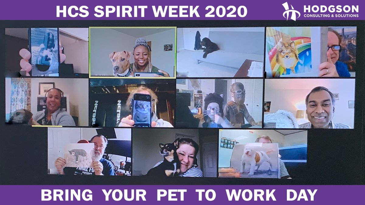 Today for Spirit Week, the HCS team shared their furry friends! 😊
Did you notice that some of these fur babies are little humans in disguise 👀😂? Our team's finding creative ways to participate with all our fun themes! 
#hcscares #spiritweek2020 #bringyourpettowork #teamspirit