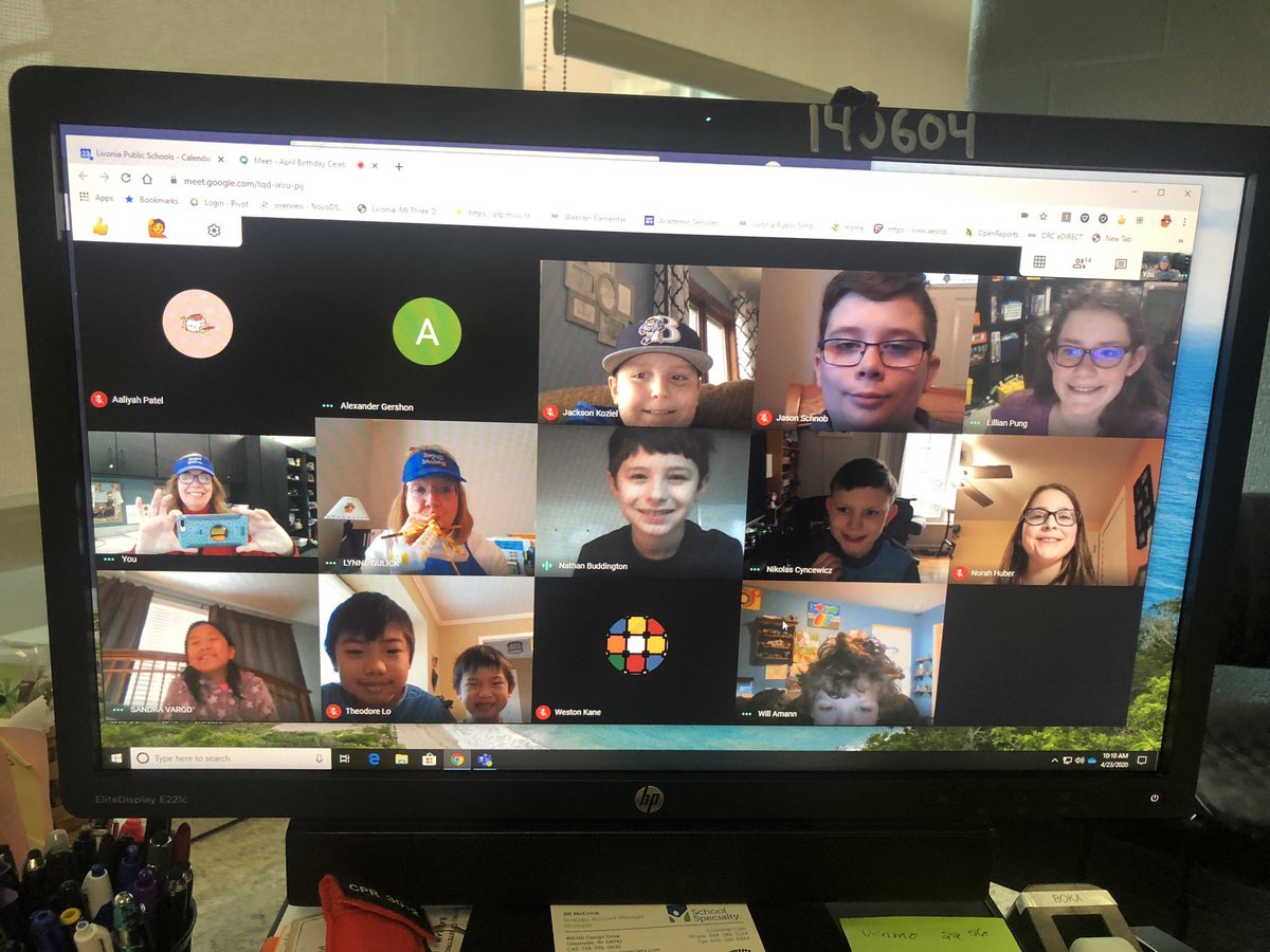 BHSDirectorBoka's tweet photo. Happy Birthday to all our April birthdays. Thanks for joining our birthday celebration today! ๐ ๐ #WebsterWildcats๐พ #LivoniaPride #WebsterHomeLearning https://t.co/zBdb4cFrGl