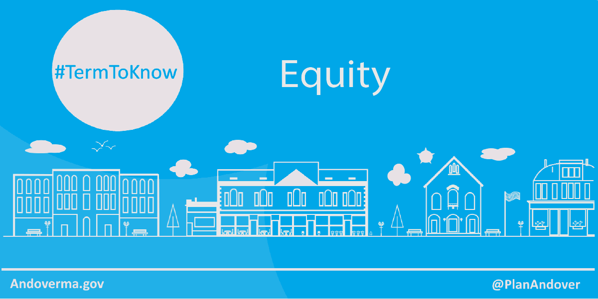 PlanAndover's tweet photo. This week's #TermToKnow!
Planning for equity is intended to challenge those planning practices that result in policies, programs, and regulations that disproportionately impact and stymie the progress of certain segments of the population more than others. https://t.co/lI0RAZKc4M