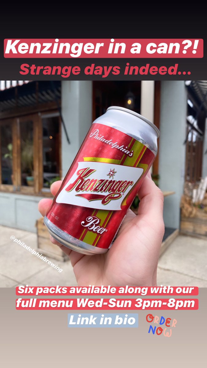 South Philadelphia Tap Room (@sptaproom) on Twitter photo Kenzinger in a can?! Six packs available along with full food menu Wed-Sun 3pm-8pm. Link in bio to order online for pick up. Delivery coming soon! <a href="/PhillyTapFinder/">PhillyTapFinder.com</a> <a href="/PBCSolution/">Jonathan Oldt</a> <a href="/PhillyBrewing/">Philadelphia Brewing</a> Kenzinger in a can?! Six packs available along with full food menu Wed-Sun 3pm-8pm. Link in bio to order online for pick up. Delivery coming soon! <a href="/PhillyTapFinder/">PhillyTapFinder.com</a> <a href="/PBCSolution/">Jonathan Oldt</a> <a href="/PhillyBrewing/">Philadelphia Brewing</a>