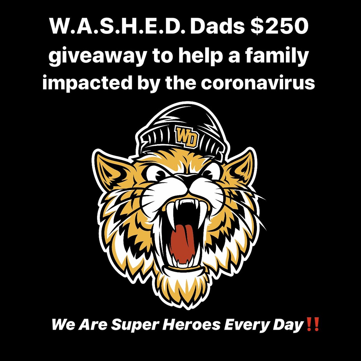 Follow our Instagram page for a chance to win $250 giveaway to help a family impacted by #coronavirus instagram.com/washeddads?igs…