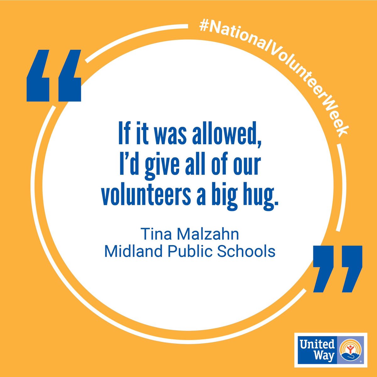 United Way Midland (@uw_midland) on Twitter photo #NationalVolunteerMonth When schools closed Tina Malzahn, Food Service Director for <a href="/MidlandPS/">Midland Public Schools</a> jumped into action. With the help of 125+ volunteers 138,000+ meals have been packaged & delivered. Thank you, volunteers and MPS for ensuring no child goes without food. #NationalVolunteerMonth When schools closed Tina Malzahn, Food Service Director for <a href="/MidlandPS/">Midland Public Schools</a> jumped into action. With the help of 125+ volunteers 138,000+ meals have been packaged & delivered. Thank you, volunteers and MPS for ensuring no child goes without food.