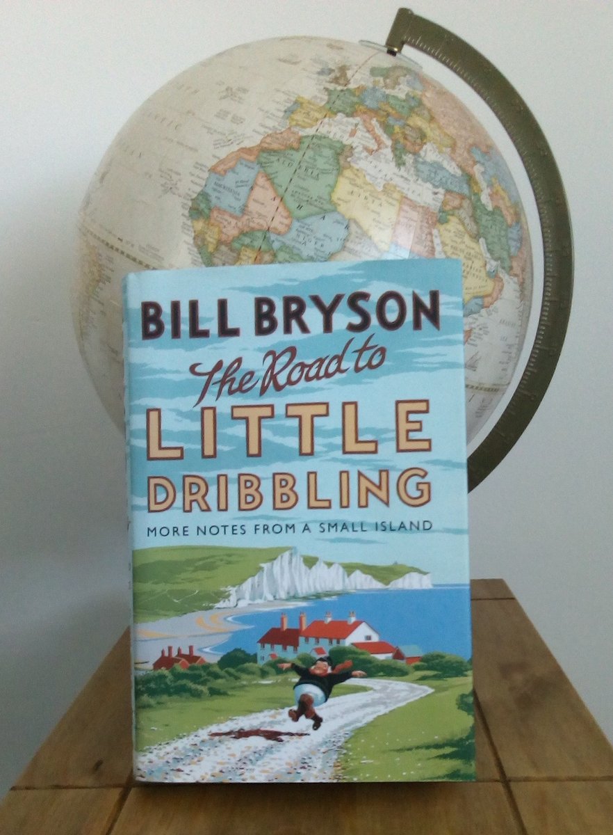 Susanne from  #Carnegie Library is doing all her travelling from the living room with 'The Road to Little Dribbling' by master travel writer Bill Bryson  #ReadingHour  #WorldBookNight