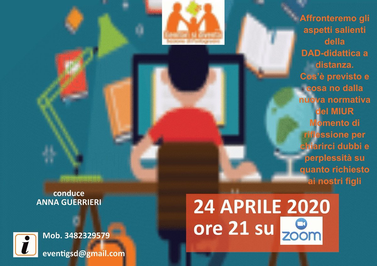 esperya63's tweet photo. Domani sera su Zoom #lontanimavicini #scuola #adozione https://t.co/QSKbcl9yhs