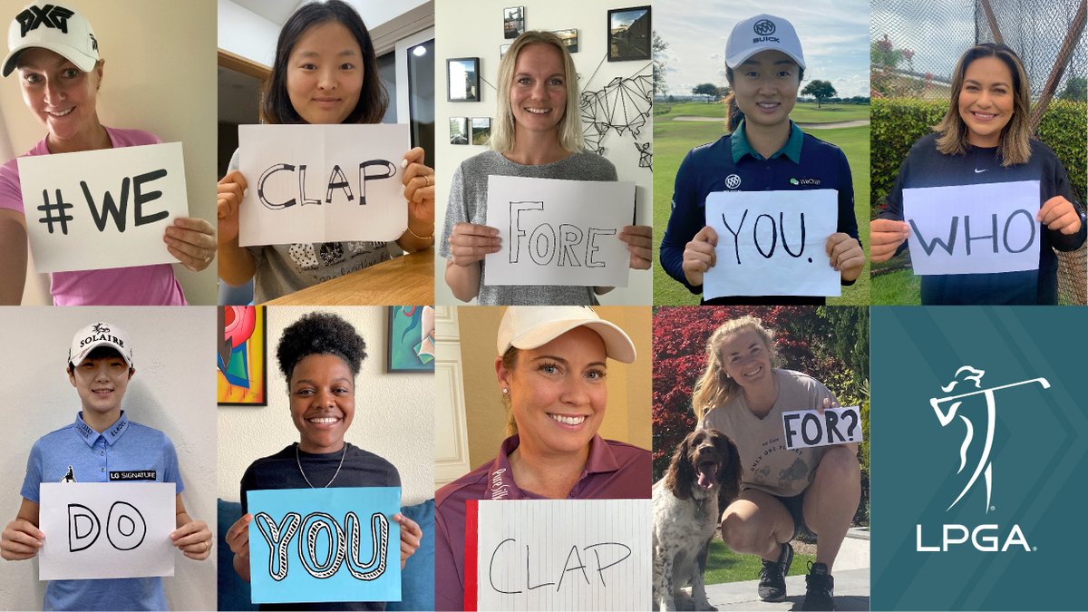 At the LPGA, we're clapping for our sponsors for helping in communities around the world, the healthcare workers at the frontline fighting to keep us safe, and everyone doing their part to stay safe while staying home 👏

Tag someone who you're clapping for 👇

#WeClapForeYou