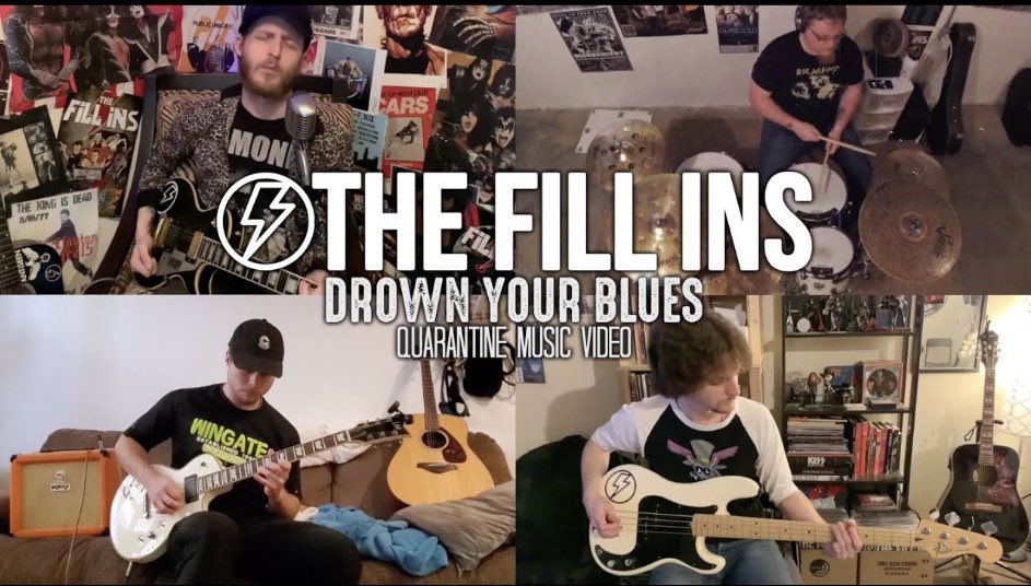 TheFillIns's tweet photo. Stuck at home? So are we! Check out our #QuarantineMusicVideo for the track DROWN YOUR BLUES off our new record ⚡️
https://t.co/7xOOQthIoL
Get the random color vinyl - https://t.co/lTYFTv7AiU 
⚡️ @shutter16 @queencitynerve @ClassicRockMag @1065TheEnd @933theplanet @RadioMeltdown https://t.co/vxHSaQtKyN