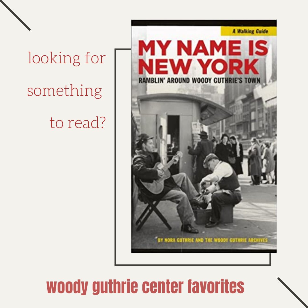 Celebrate #WorldBookDay with "My Name is New York,"  Nora Guthrie takes us along on a walking tour of the places Woody lived and wrote in NYC. Read along to <a href="/mikeandruthy/">mike + ruthy</a> singing Woody's "My New York City."   bit.ly/2Vy9Eht
We ❤ NY, and Woody did too! <a href="/WoodyGuthrie/">Woody Guthrie</a>