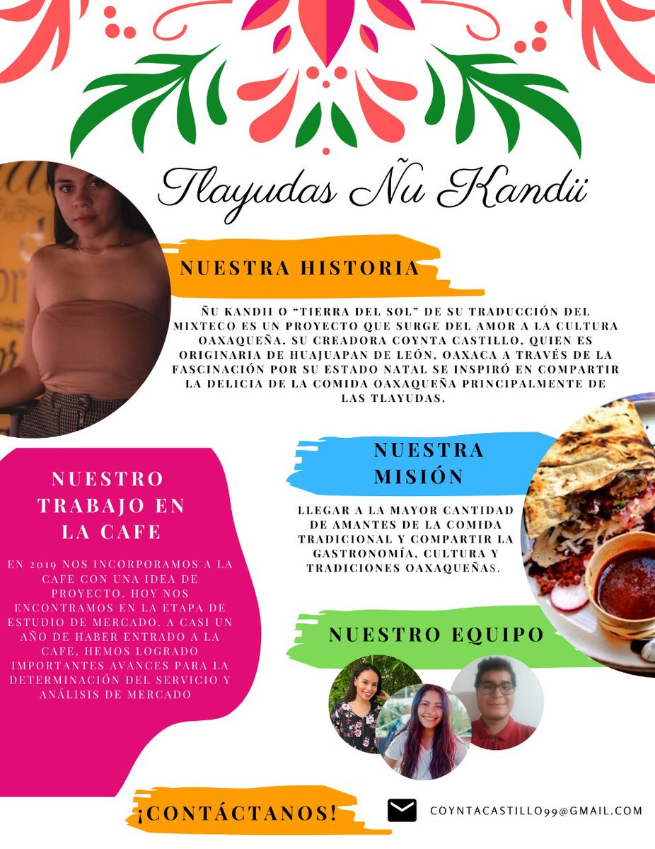 cafe_unam's tweet photo. Ñu Kandii es un proyecto inspirado en la gran riqueza gastronómica  y cultural con la que cuenta Oaxaca, estado de donde es originaria la creadora Coynta Castillo y que desde 2019 se incorporaron a la CAFE y han logrado grandes avances para el estudio de mercado. https://t.co/cOuvNjNAW0