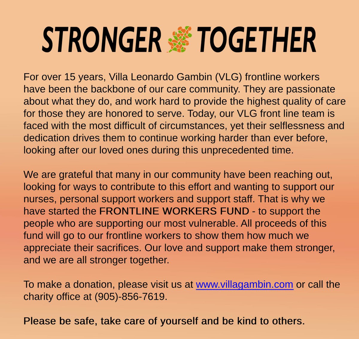 We are #STRONGERTOGETHER