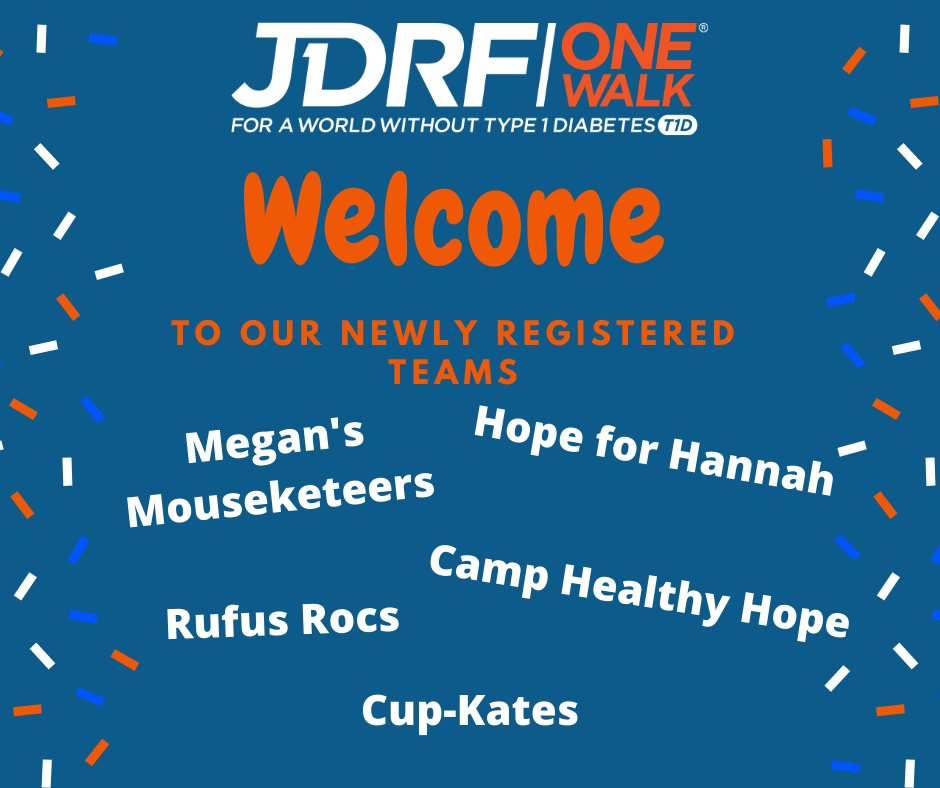 Big shout out to our newly registered teams! We’re about 6 weeks away and there’s still plenty of time to register. Type 1 Diabetes doesn’t stop and neither will we – visit Walk.jdrf.org to register your team (or join Rufus’!) #strocwalk #strongertogether