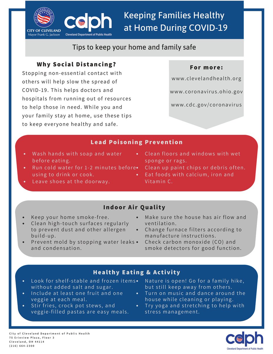 With others often close by in our homes with us, it's a must to keep the indoor environment healthy. Keep the air quality inside your home at healthy levels by smoking (tobacco, e-cigarettes, etc) outside and away from open windows. #CLE #InThisTogetherOhio

<a href="/CityofCleveland/">City of Cleveland</a>