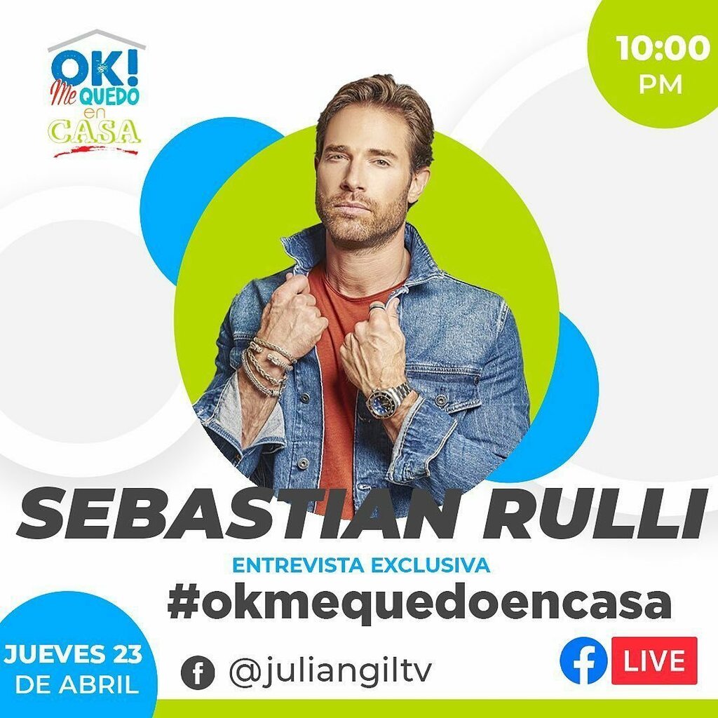 rullinaticas's tweet photo. Repost #okmequedoencasatv - Hoy con nosotros el galán de los galanes @sebastianrulli en entrevista junto a @juliangil en su canal de Facebook (JULIANGILTV) No te lo pierdas hoy a las 10:00pm (hora Miami) #juliángil #sebastianrulli #latenightshow #cuarent… https://t.co/W7aiRnMQP4 https://t.co/hiwcSSCbiN