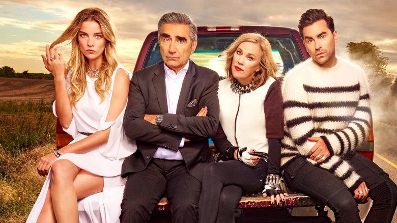 schitt’s creek characters as the “can you buy me pads” texts
