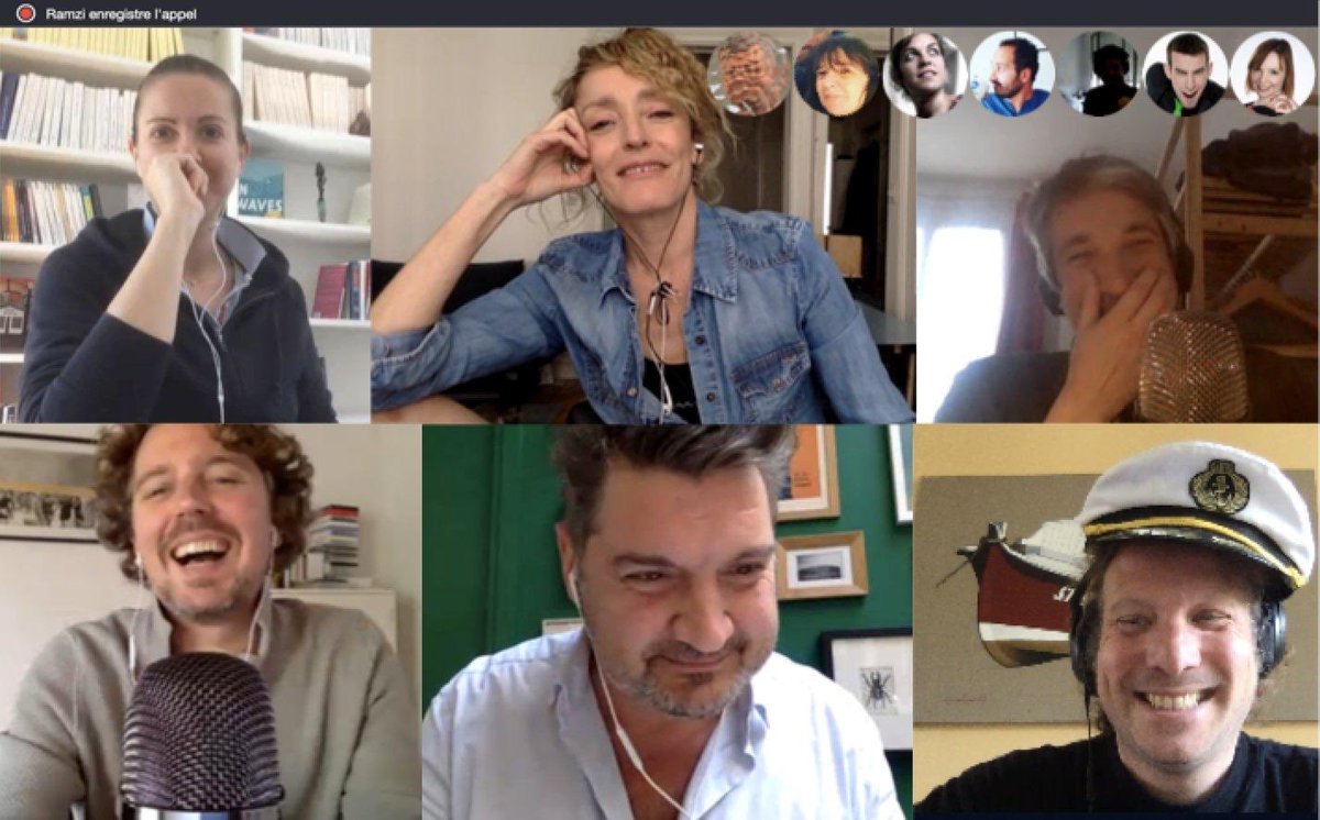 Charlineaparis's tweet photo. “Aimer, c’est regarder ensemble dans la même webcam” #onAir #ParJupidemie @franceinter https://t.co/KB8Nv914pT