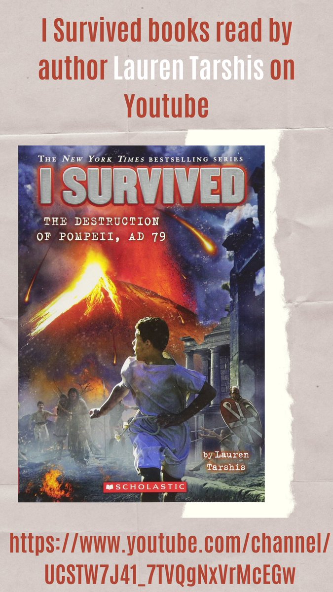 BlackWaterReads's tweet photo. Author @laurenTarshis has recorded I Survived books on YouTube for you! https://t.co/JmMDDylfKS #blackwaterreads #blackwatermiddleexperience #hcslibrarymedia #leadhcs #isurvived https://t.co/y3sJyrYAeA