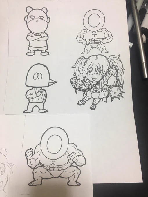 元絵はこんな感じ?(ペンチマンは描き直した) 