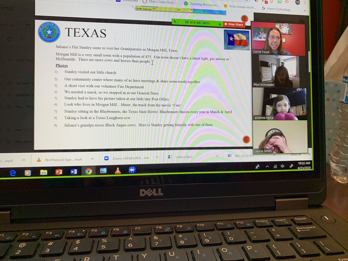 FoustxMath's tweet photo. Juliana’s Flat Stanley went to Texas! We loved learning about the Longhorn and Blue Bonnent flowers in our zoom meeting today! @NorthwoodES @DianeMankins @MarysvilleEVSD https://t.co/7ygIOuCWdE