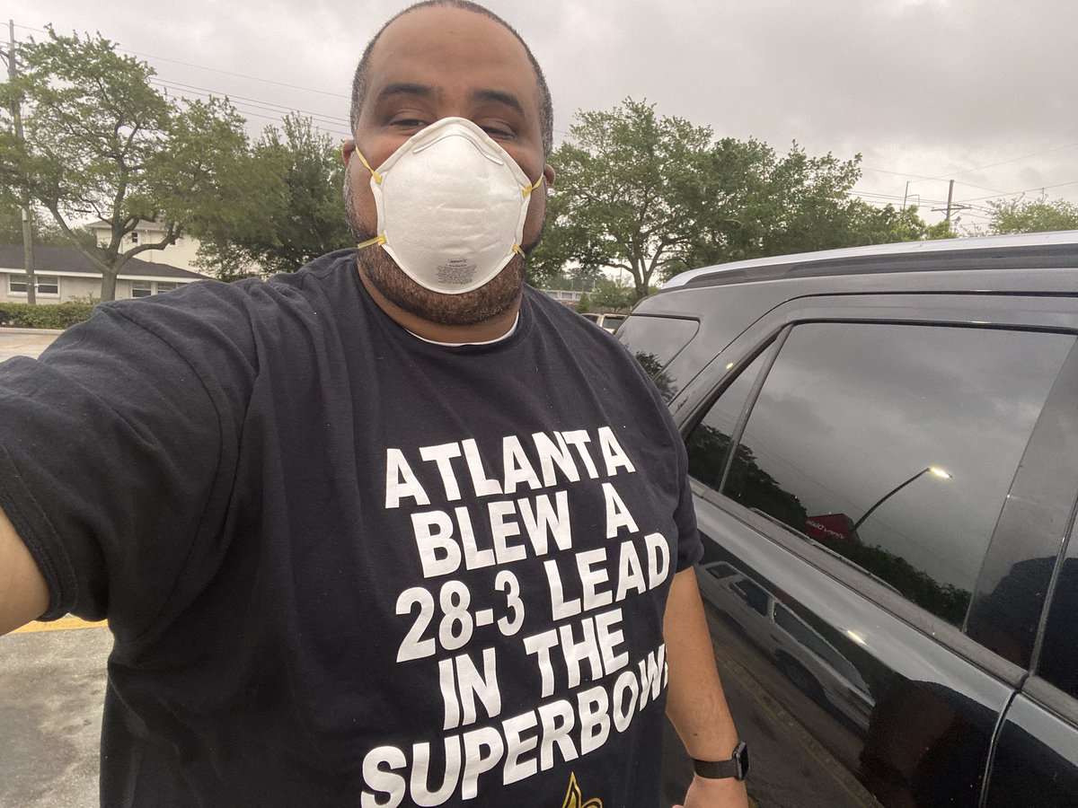 jethro517's tweet photo. It’s draft day! #WhoDat Geaux @saints! Stay safe fam! #neverforget #itsdraftday #letsnotbethefalconsandstaythecourse #stayathome #thefalconsblewa25pointlead #saints #nfldraft #NFLDraft2020 #nfl https://t.co/pzAYxf7srH