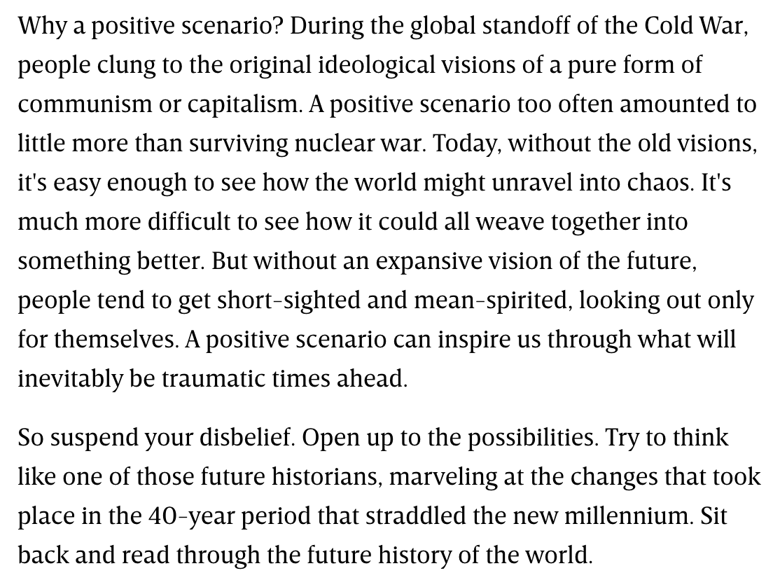 From "The Long Boom: A History of the Future, 1980–2020" by  @peteleyden and  @peterschwartz2 in  @wired's July 1997 issue