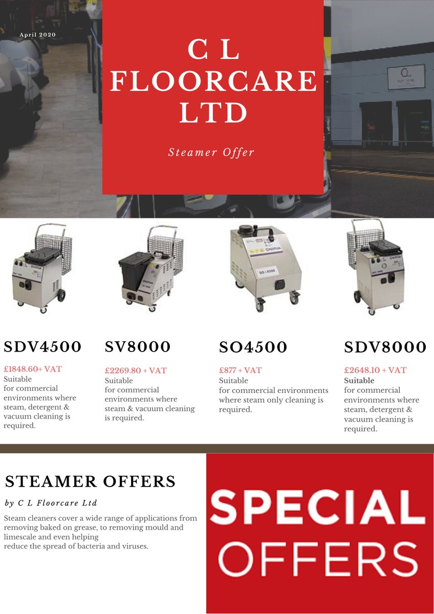 TEAM CLEANER SPECIAL OFFERS!!!!
DON'T MISS OUT

visit our webiste clfloorcare.co.uk/product-catego…