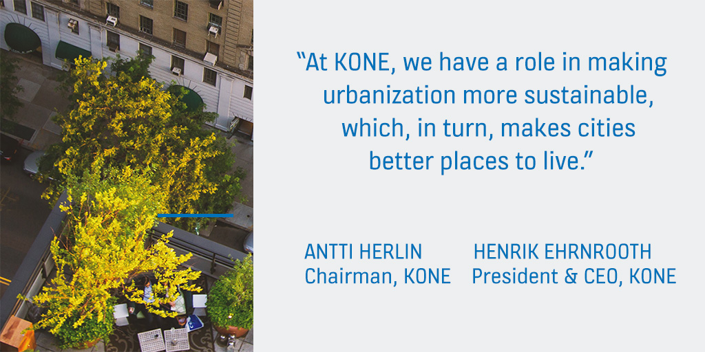 KONECorporation's tweet image. Making #cities sustainable and liveable for the future is more topical now than ever before. Read our new 2019 #SustainabilityReport to learn how we are contributing: bit.ly/2IU9ieZ #Sustainability #SustainableCities