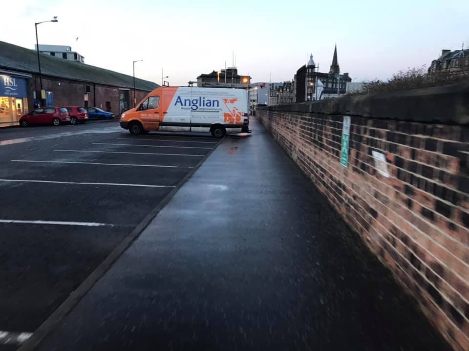 dundeecycling's tweet photo. We need your help! We are looking for pictures in #Dundee where you want to see space for distancing! This picture shows City Quay where the @SustransScot NCN1 shared path is narrow 2m distancing is just not possible! Please post your pictures! #spacefordistancing https://t.co/wr9wNIuPpU