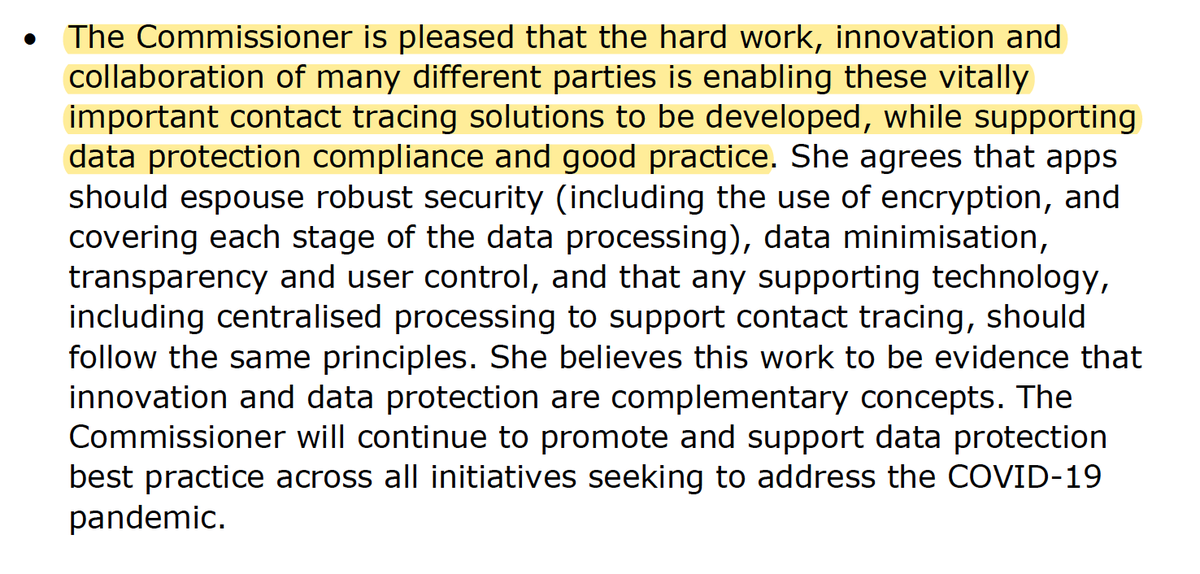 Here is an Information Commissioner preliminary opinion on the contact tracing framework. Really interesting as it gives detail on how the privacy settings will work using 'cryptographic tokens' which will not reveal personal data  https://ico.org.uk/media/about-the-ico/documents/2617653/apple-google-api-opinion-final-april-2020.pdf /111