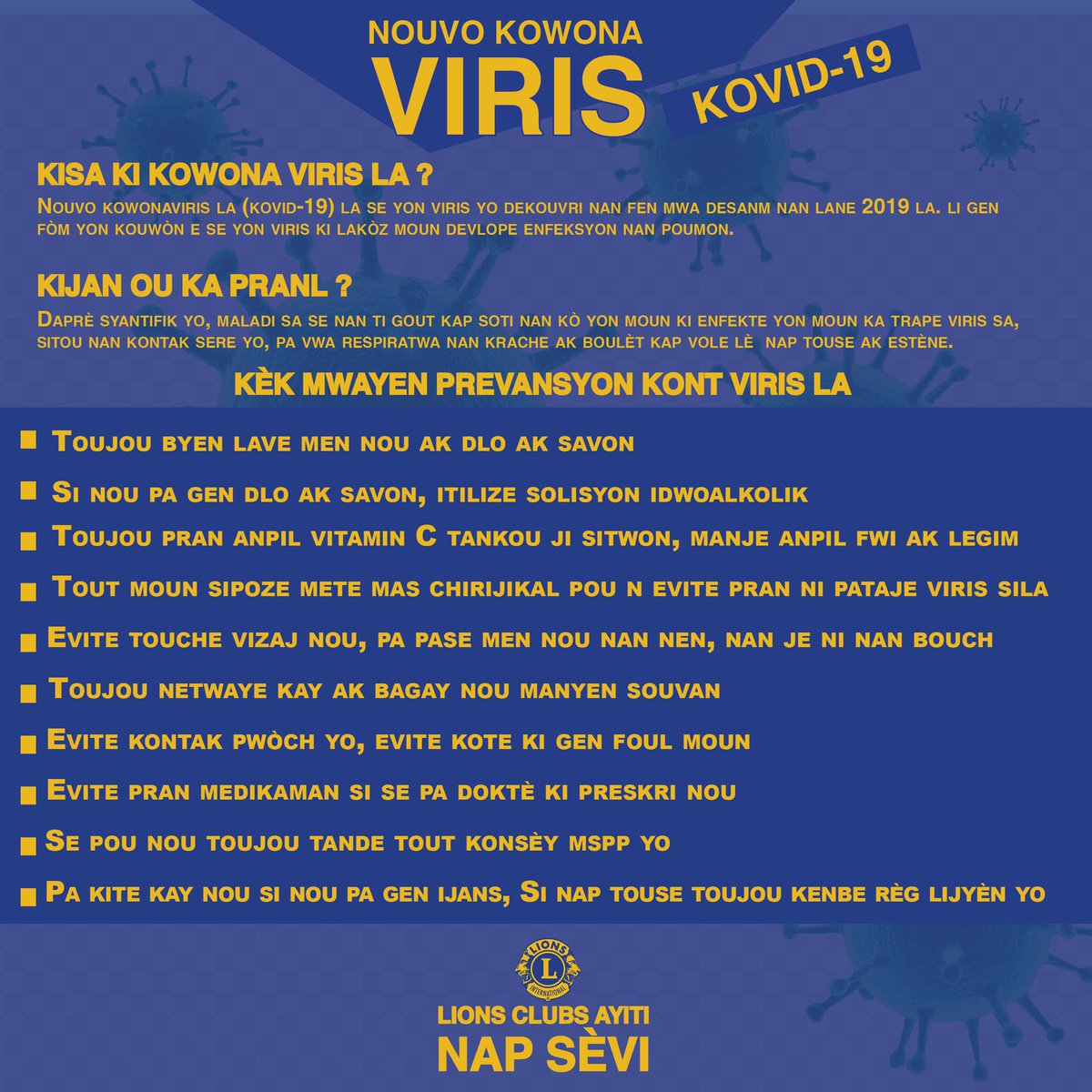 ccjgardere's tweet photo. Voici quelques mesures de prévention que #lionsclubshaïti vous apporte pour combattre la pandémie #coronavirus #covid19 @lionsclubs @ccjgardere https://t.co/k7z5quSQeJ