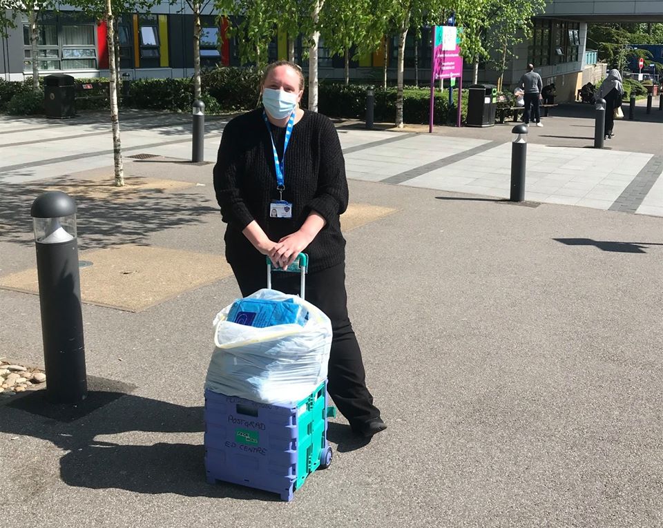 Well done to our marvellous #Health &amp; Social Care tutor Chrissy, who organised the donation of over 50 full length gowns to the @QAHospitalNews today! #ThankYouNHS 🌈 #StaySafeSaveLives <a href="/NHSuk/">NHS</a>