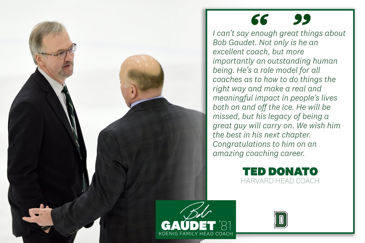 They battled, but there was so much mutual respect between Ted Donato and Coach G.