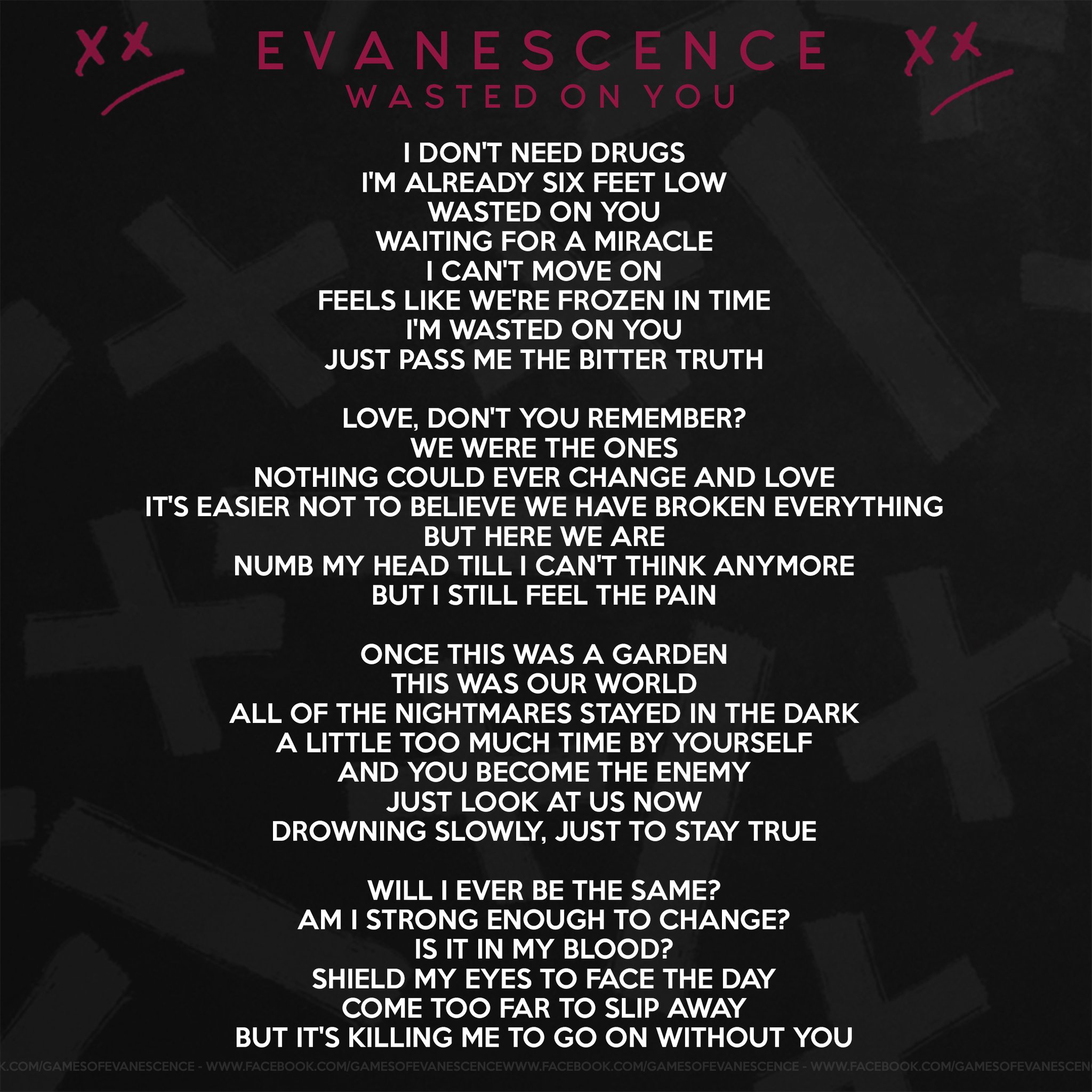 Games Of Evanescence Lyrics Lyrics For Wastedonyou Get Ready For The Video Premiere Tomorrow On Evanescence S Youtube Channel Evanescence Thebittertruth T Co 28aqixsyk3