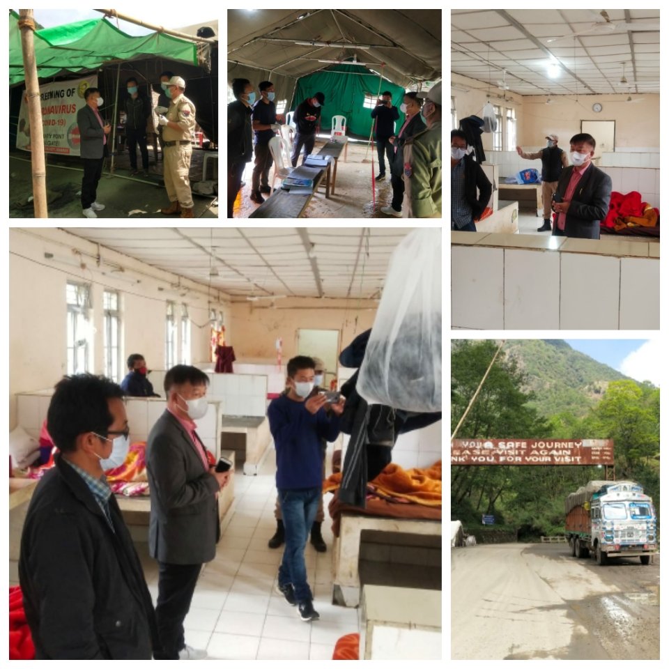 DrPfoze's tweet photo. Today visited the quarantine centre at JNV , the isolation ward and the screening of people at entry point in Mao gate. https://t.co/VtUcy0g8yX