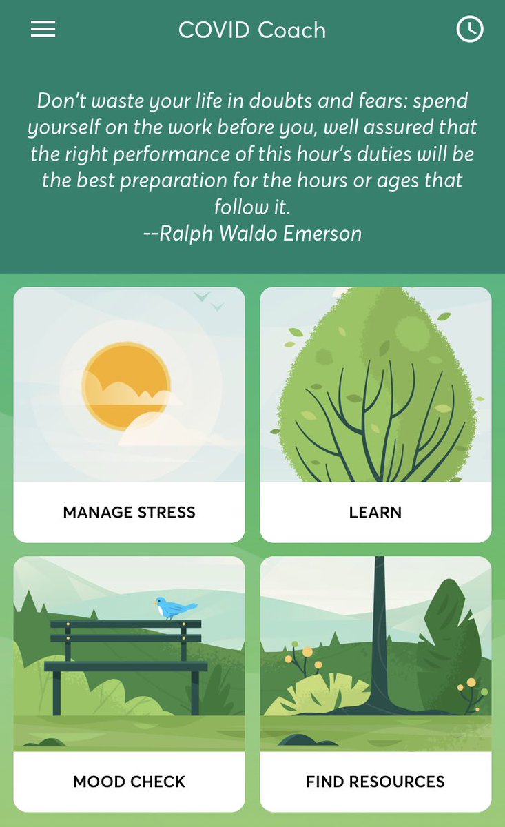 Hello VHS! Check out this COVID Coach App! You can track your mood, learn to manage stress, practice deep breathing, and set daily goals! Download the app today to explore all the great things it has to offer! Disclaimer: Only for IPhone at the moment. Android coming soon!