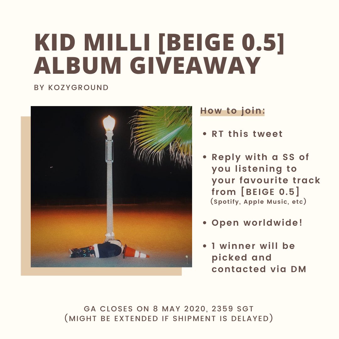 KID MILLI [BEIGE 0.5] ALBUM GIVEAWAY 💽 open worldwide! ends on 8