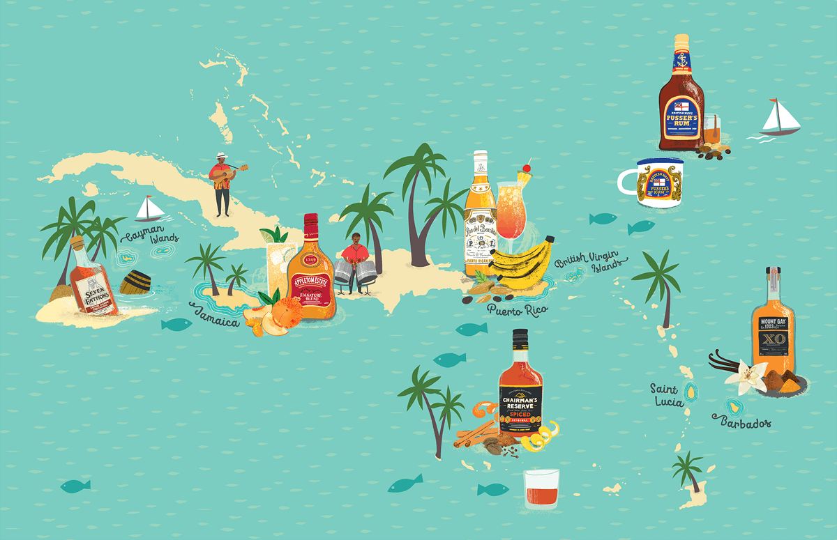 carys_ink's tweet image. Is it too early for a Rum Cocktail...?🌴🍹😎 Recent map illo for @PrincessCruises Journey Magazine produced by @HearstUK / @HearstAgencyHCA FULL CASE STUDY here &amp;gt; bit.ly/2S1smf1 (Good if you’re starting to dream about future travels…) #illustratedmap #handdrawnlettering