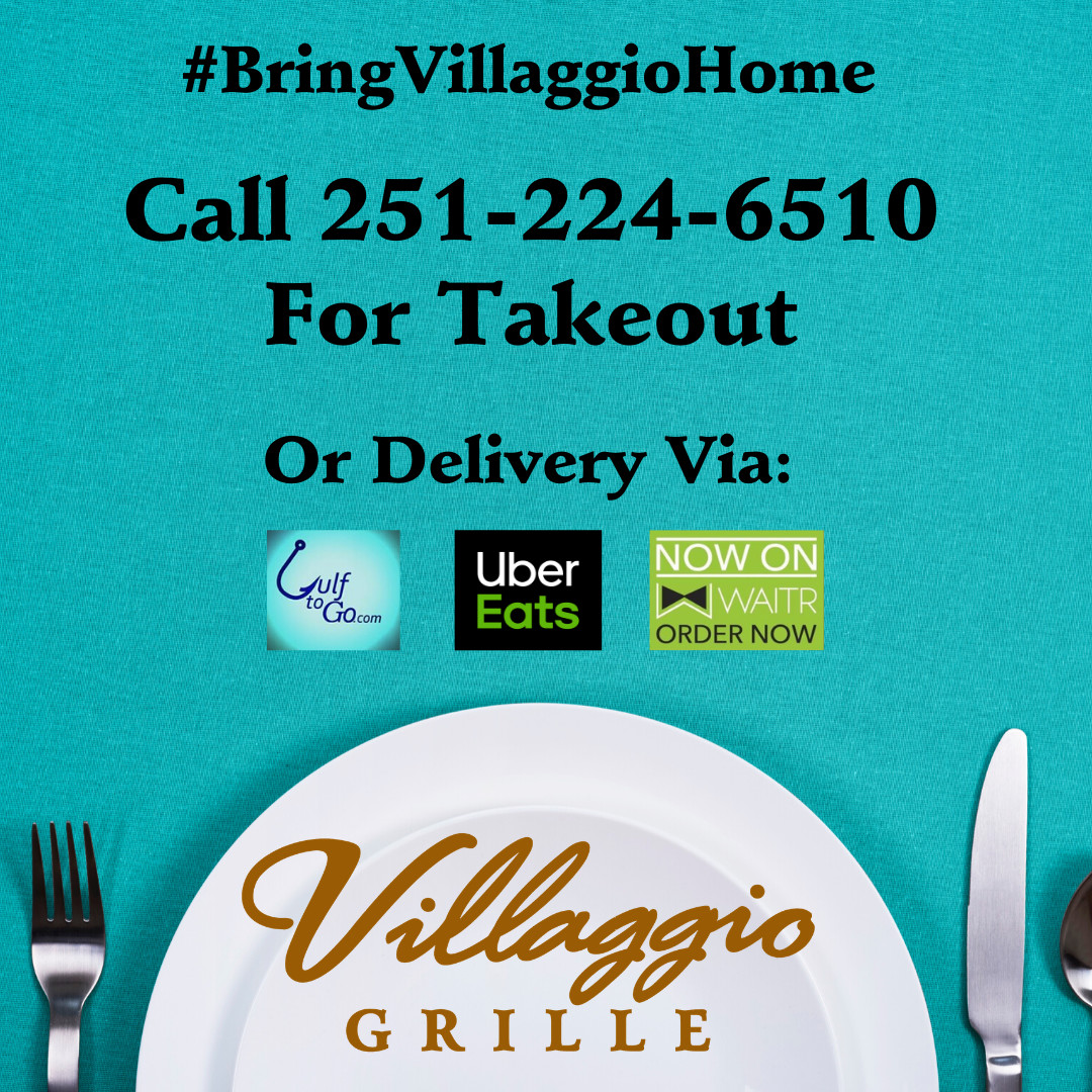 ginnylaneob's tweet photo. Ginny Lane is closed for now, but please #BringVillaggioHome
You can order 2 ways
1️⃣📞Call 251-224-6510 📱for #Takeout
2️⃣🚗Delivery via #GulfToGo, #UberEats or #Waitrapp
Don't forget we can add 🍻& 🍷
#VillaggioGrille #Wharf #OrangeBeach #CurbsidePickup #Yummy #Lunch #Dinner https://t.co/02J6xZR6Wa