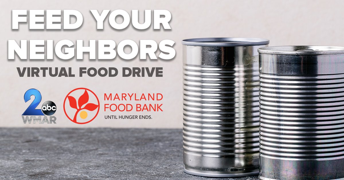 CShegda's tweet photo. Lives are changing, people are struggling, and you can help make a difference. WMAR is partnering with the @MDFoodBank for a virtual food drive. 

Click here to see how you can help --> https://t.co/YmRZSpPFbO https://t.co/MT8Y64JUlS
