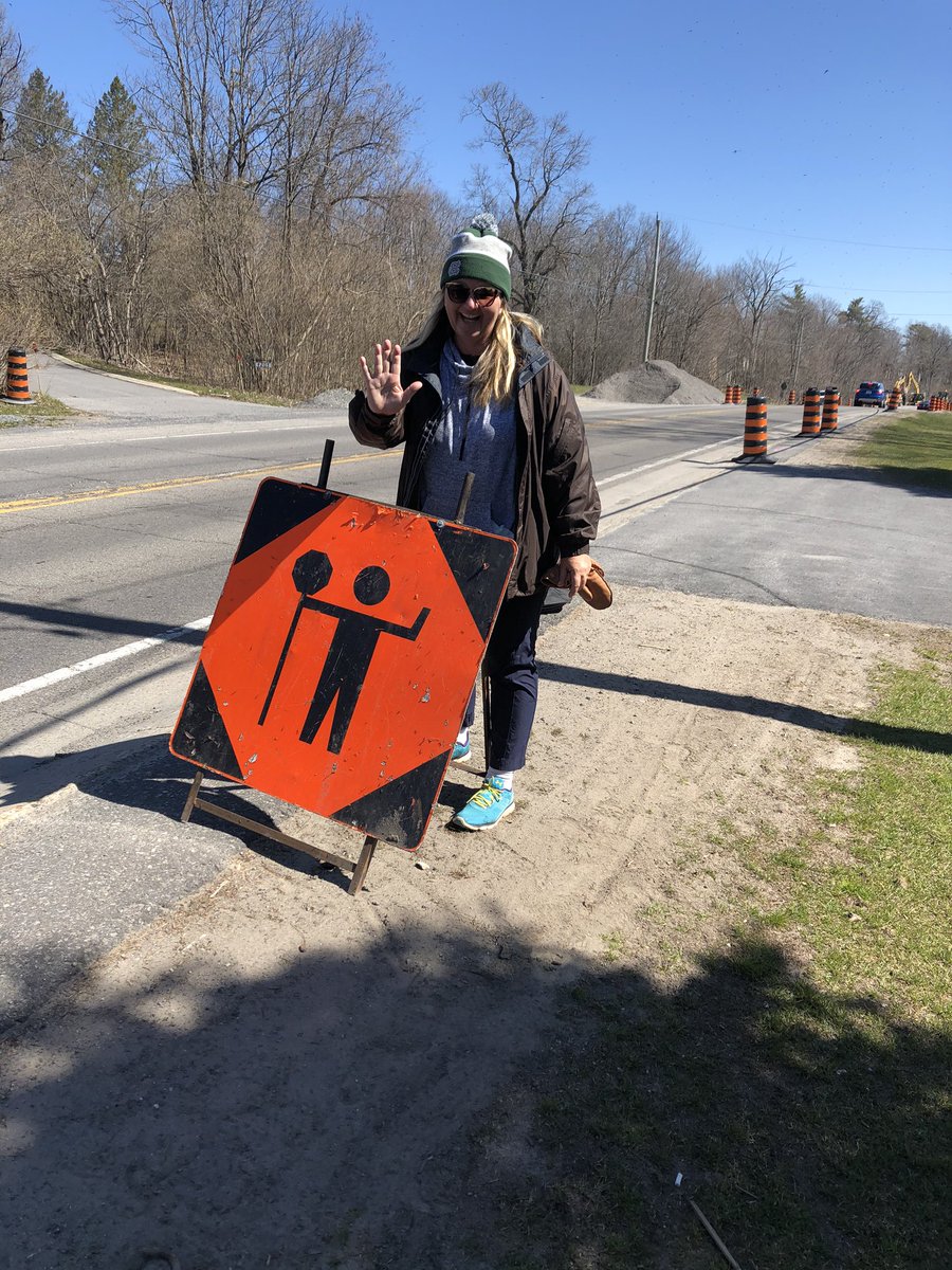 alcdsb_olmc's tweet photo. A promise is a promise! Mrs. Hulton walked to school today to celebrate the over $14,000 our school raised for Cancer research. #bettertogether #alcdsb https://t.co/28U98L2tuk