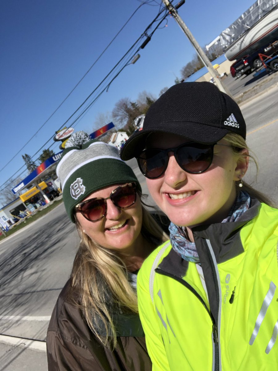 alcdsb_olmc's tweet photo. A promise is a promise! Mrs. Hulton walked to school today to celebrate the over $14,000 our school raised for Cancer research. #bettertogether #alcdsb https://t.co/28U98L2tuk